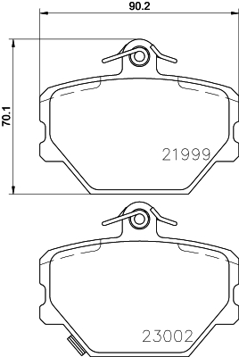 Placute frana HELLA 8DB355008-721