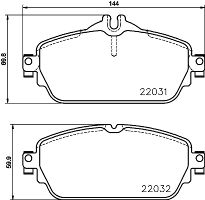 Placute frana HELLA 8DB355021-551