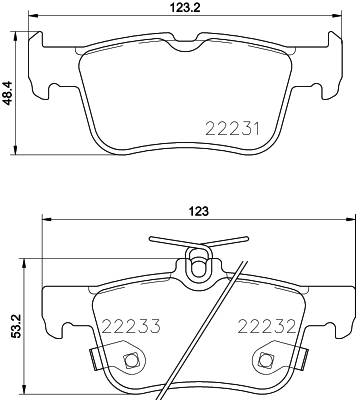 Placute frana HELLA 8DB355023-301