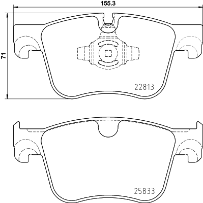 Placute frana HELLA 8DB355036-491