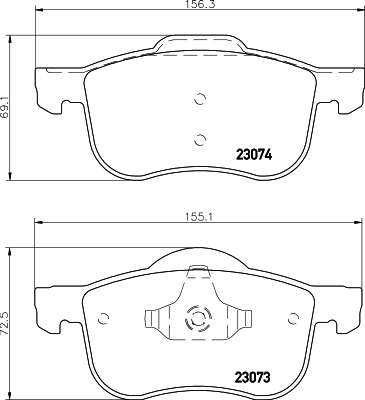 Placute frana HELLA 8DB355008-851