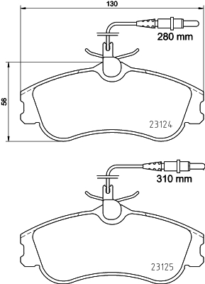 Placute frana HELLA 8DB355018-261