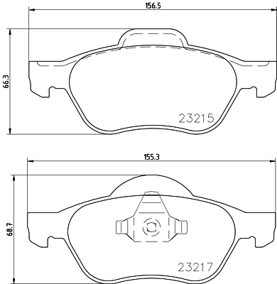Placute frana HELLA 8DB355009-091