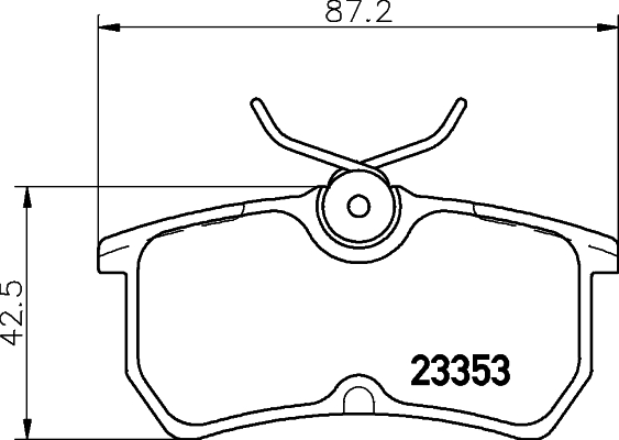 Placute frana HELLA 8DB355018-411