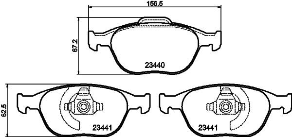 Placute frana HELLA 8DB 355 009-561