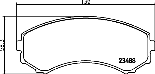Placute frana HELLA 8DB355009-461