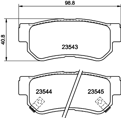 Placute frana HELLA 8DB355009-971