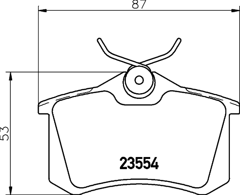 Placute frana HELLA 8DB355017-711