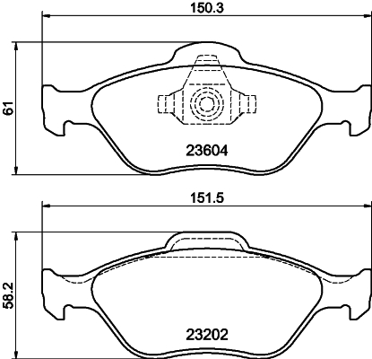 Placute frana HELLA 8DB 355 008-901