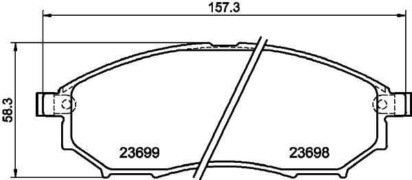 Placute frana HELLA 8DB355013-141