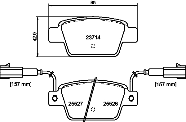 Placute frana HELLA 8DB355020-181