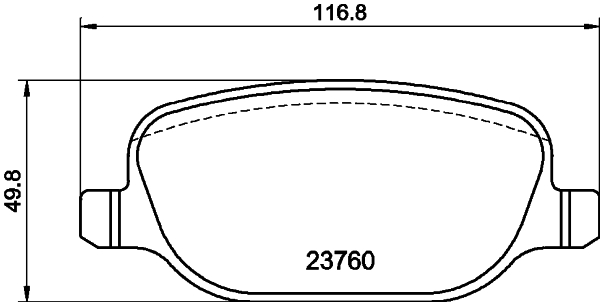 Placute frana HELLA 8DB355006-741