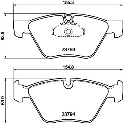 Placute frana HELLA 8DB355015-031
