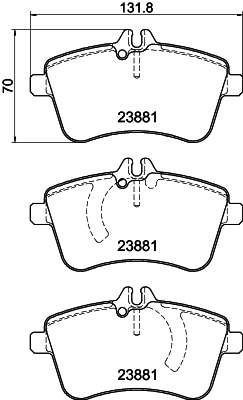 Placute frana HELLA 8DB355010-331