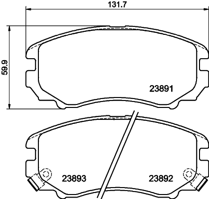Placute frana HELLA 8DB355010-991