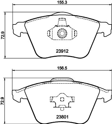 Placute frana HELLA 8DB355012-281