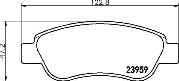 Placute frana HELLA 8DB355012-141