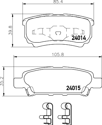 Placute frana HELLA 8DB355010-811