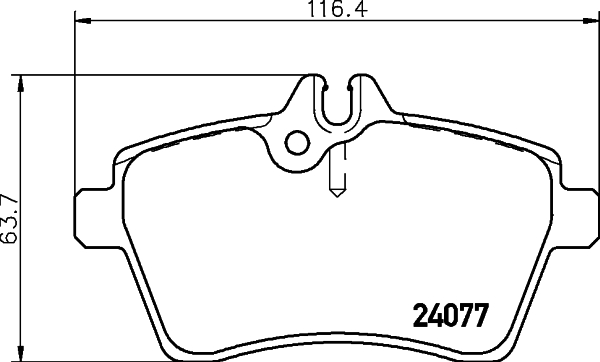 Placute frana HELLA 8DB355011-371
