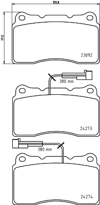Placute frana HELLA 8DB355012-291