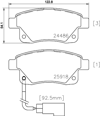Placute frana HELLA 8DB355012-781