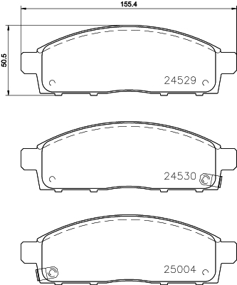 Placute frana HELLA 8DB355013-221