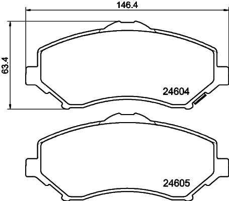 Placute frana HELLA 8DB355014-321