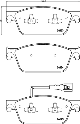 Placute frana HELLA 8DB355014-981