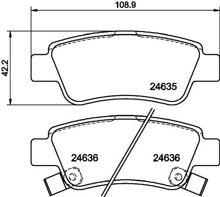 Placute frana HELLA 8DB355013-591