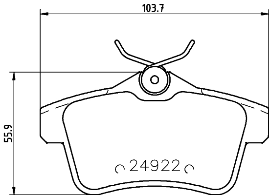Placute frana HELLA 8DB355014-531