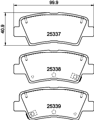 Placute frana HELLA 8DB355019-981