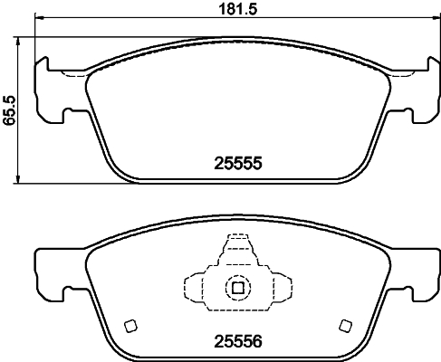 Placute frana HELLA 8DB355025-511