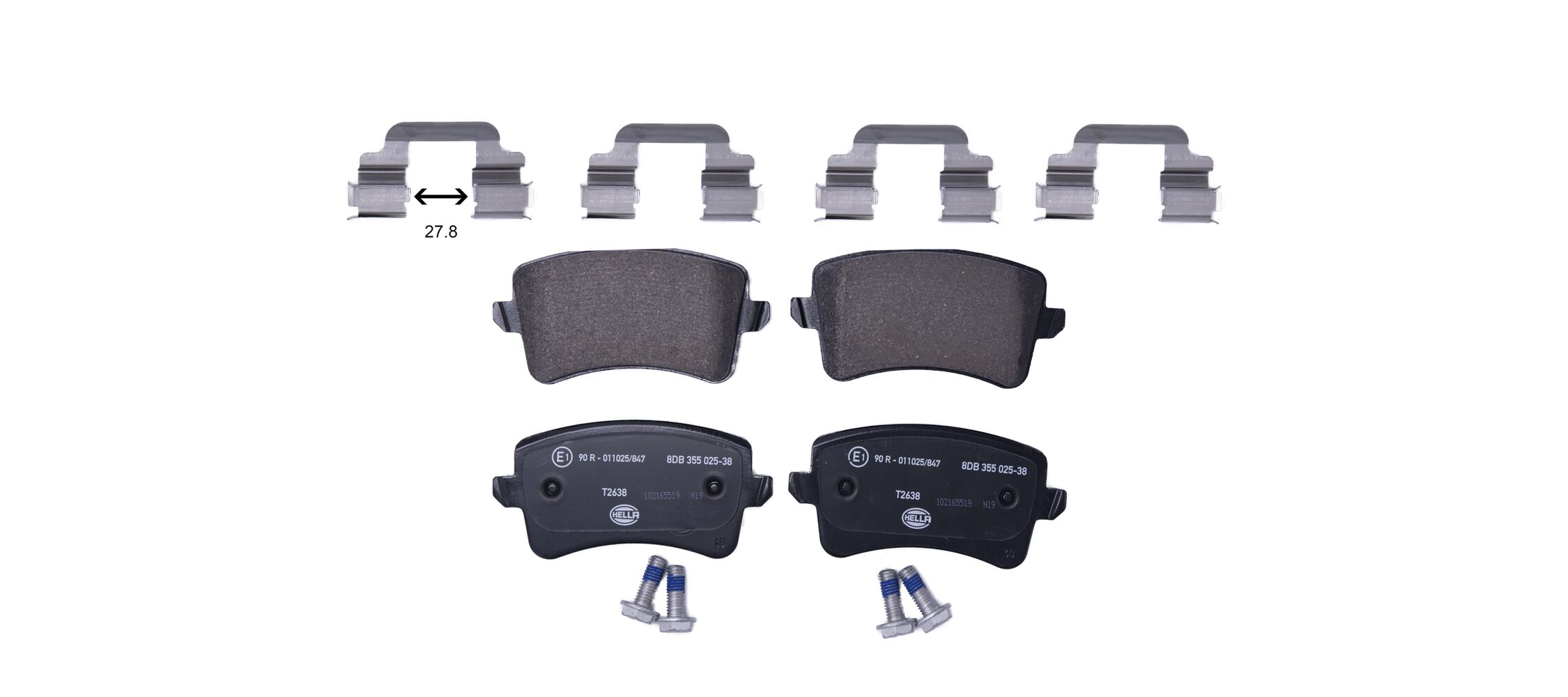 Placute frana HELLA 8DB 355 025-381