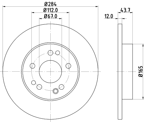 Disc frana HELLA 8DD355100-931