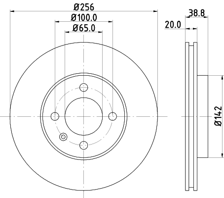 Disc frana HELLA 8DD355101-321