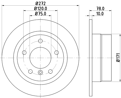Disc frana HELLA 8DD355127-171
