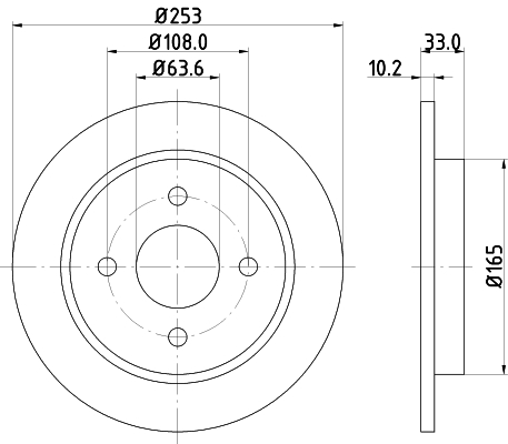Disc frana HELLA 8DD355105-661
