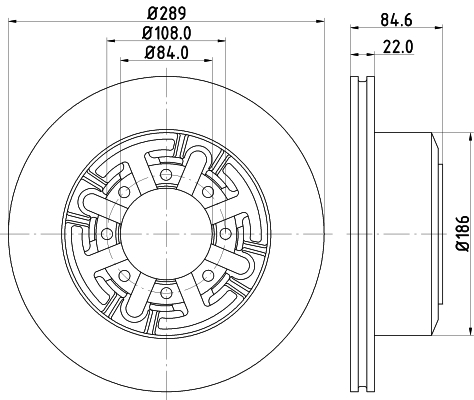 Disc frana HELLA 8DD355105-791