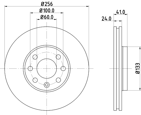 Disc frana HELLA 8DD355106-051