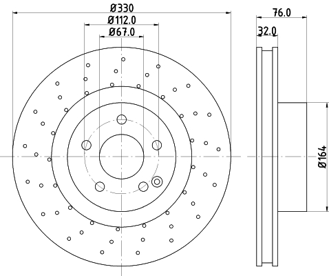 Disc frana HELLA 8DD355127-461