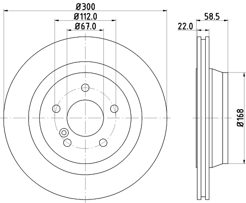 Disc frana HELLA 8DD355127-481