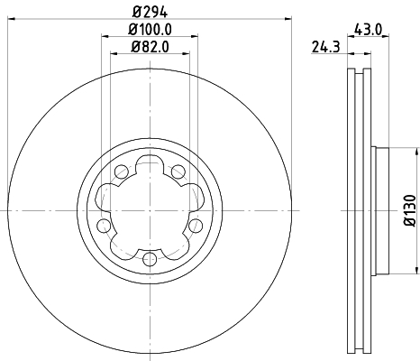 Disc frana HELLA 8DD355127-541