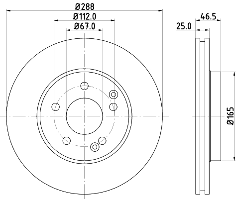 Disc frana HELLA 8DD355107-481