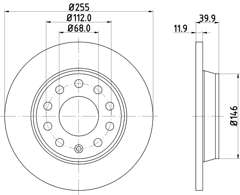 Disc frana HELLA 8DD355107-561