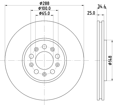 Disc frana HELLA 8DD355127-581