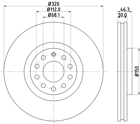Disc frana HELLA 8DD355127-591