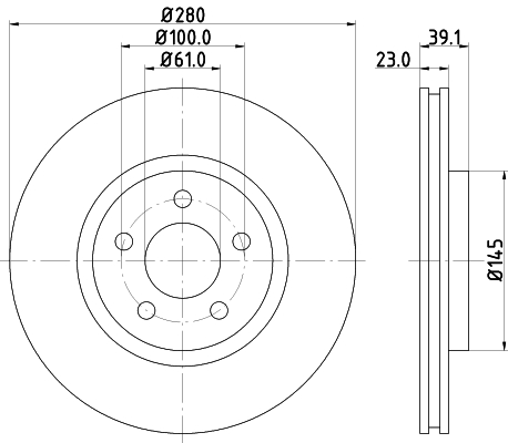Disc frana HELLA 8DD355118-601