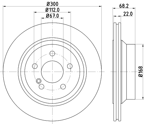 Disc frana HELLA 8DD355129-791