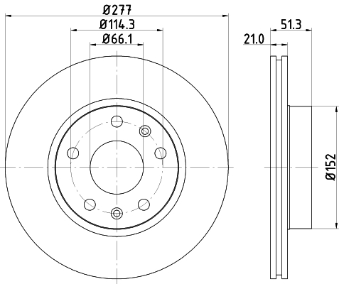 Disc frana HELLA 8DD355127-781