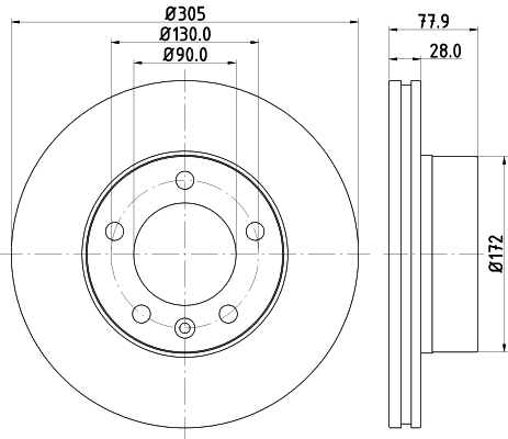 Disc frana HELLA 8DD355127-791
